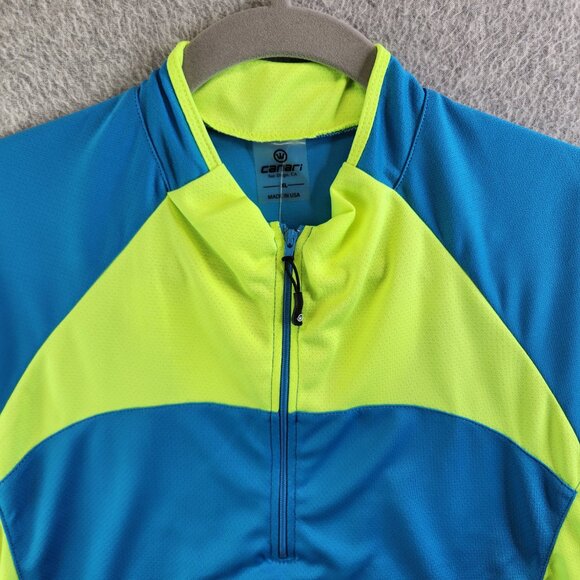Canari Cycling Jersey Womens XL Blue Fusion Tee Performance Top Back Pockets New - Picture 2 of 13
